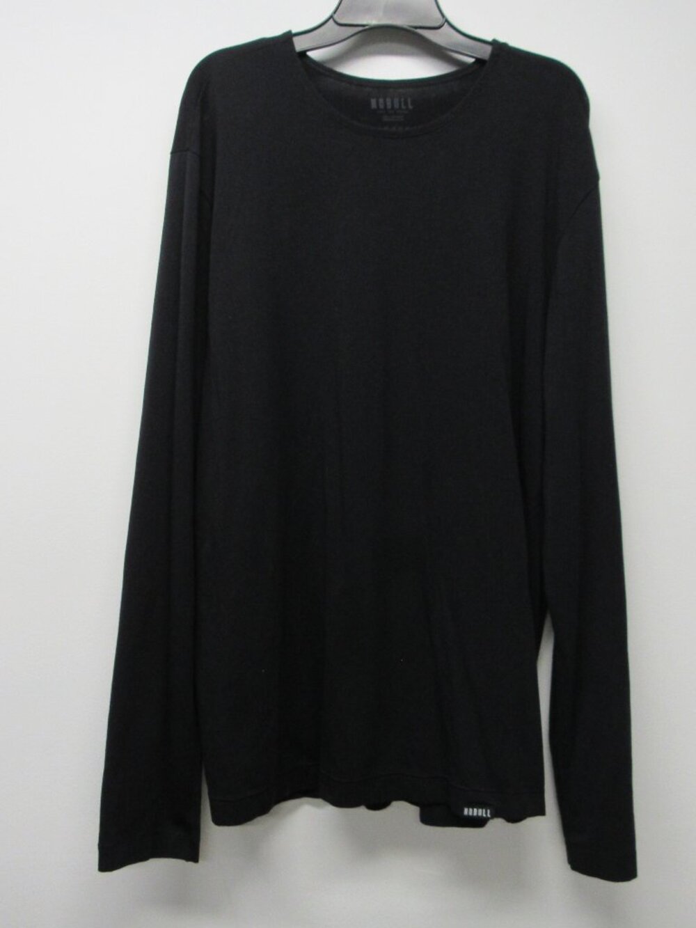 NOBULL Black Performance Long Sleeve Shirt Men's sz Large Modal Cotton Lycra
